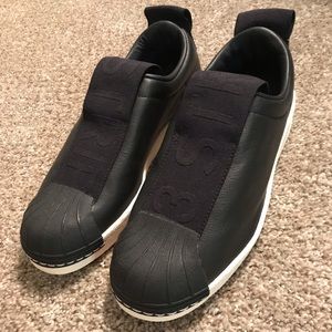 NWOT Adidas Leather Slip on Sneakers